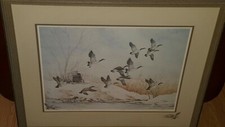 Dave Maloney HONKERS PAST THE WAGON  Montana Artist  132/300  22