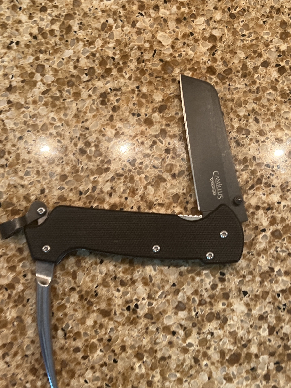 TSA Confiscated Camillus 6.5" Titanium Marlin Spike Knife G10 Handles