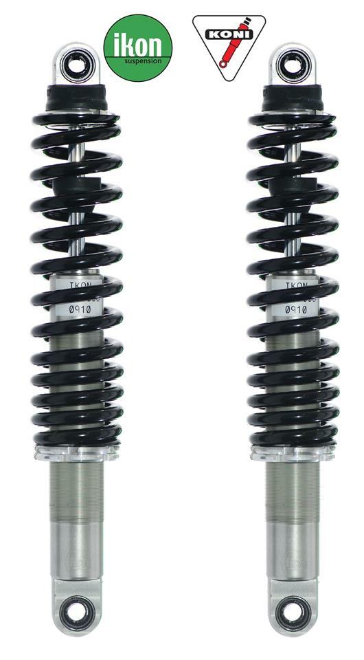 IKON KONI 7614 Chrome/Black Motorcycle Shock Absorbers Triumph