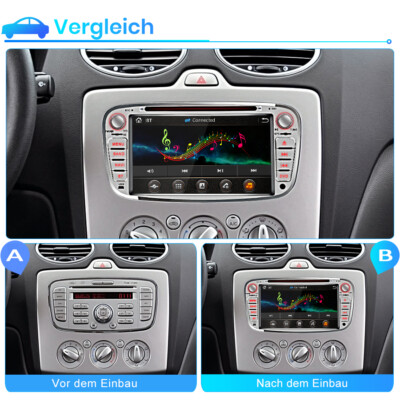 für Ford Focus Mondeo C-MAX S-MAX Galaxy Kuga DAB+ 2DIN Autoradio GPS Navi DVD