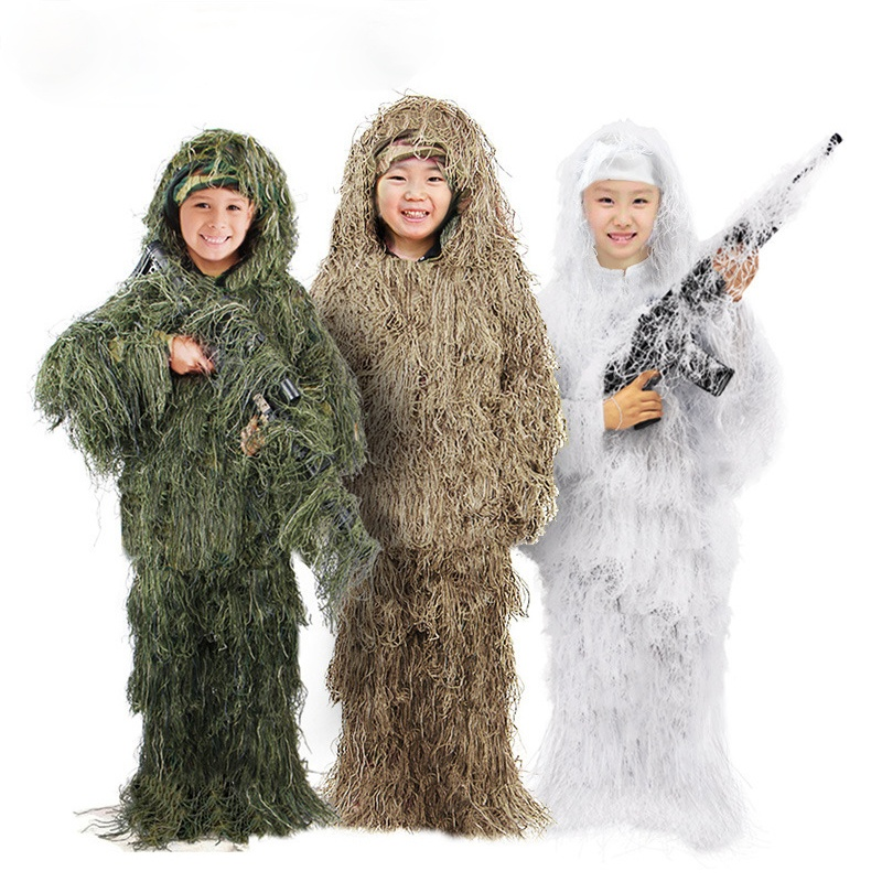 5-in-1 Children Kids Hunting Clothes Bionic Ghillie Suits Yowie