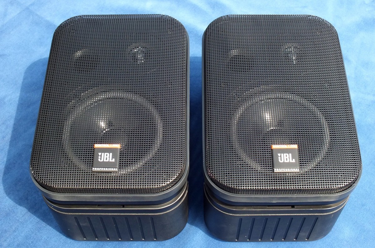 New JBL Control 1 Professional Speakers Black 150 Watt Studio