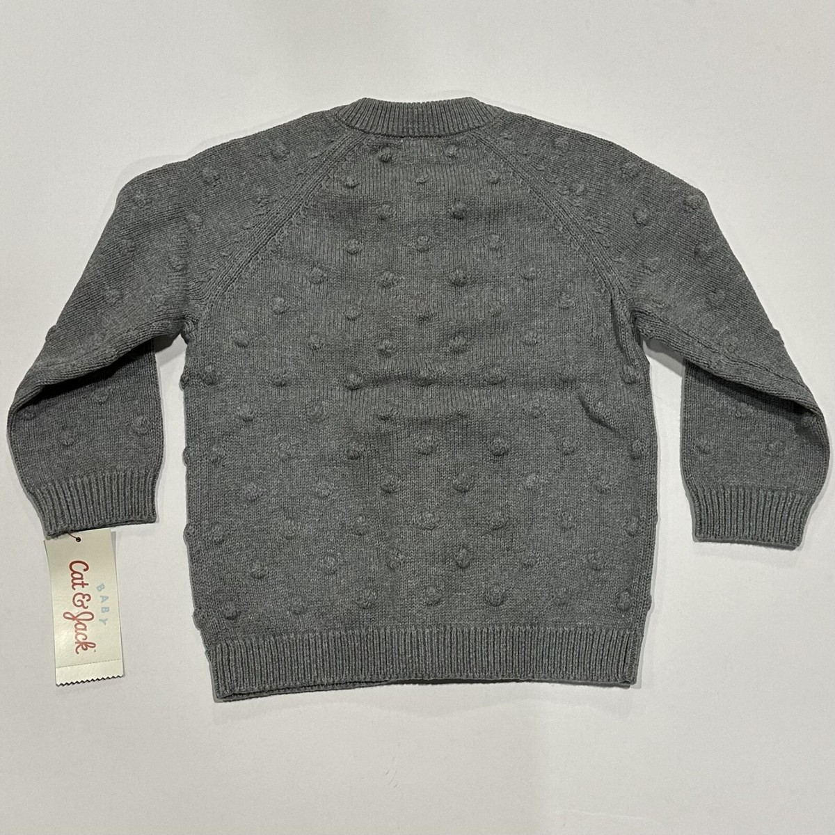 Baby Boys' Button-Up Cardigan Sweater Cat Jack Gray 18 Months