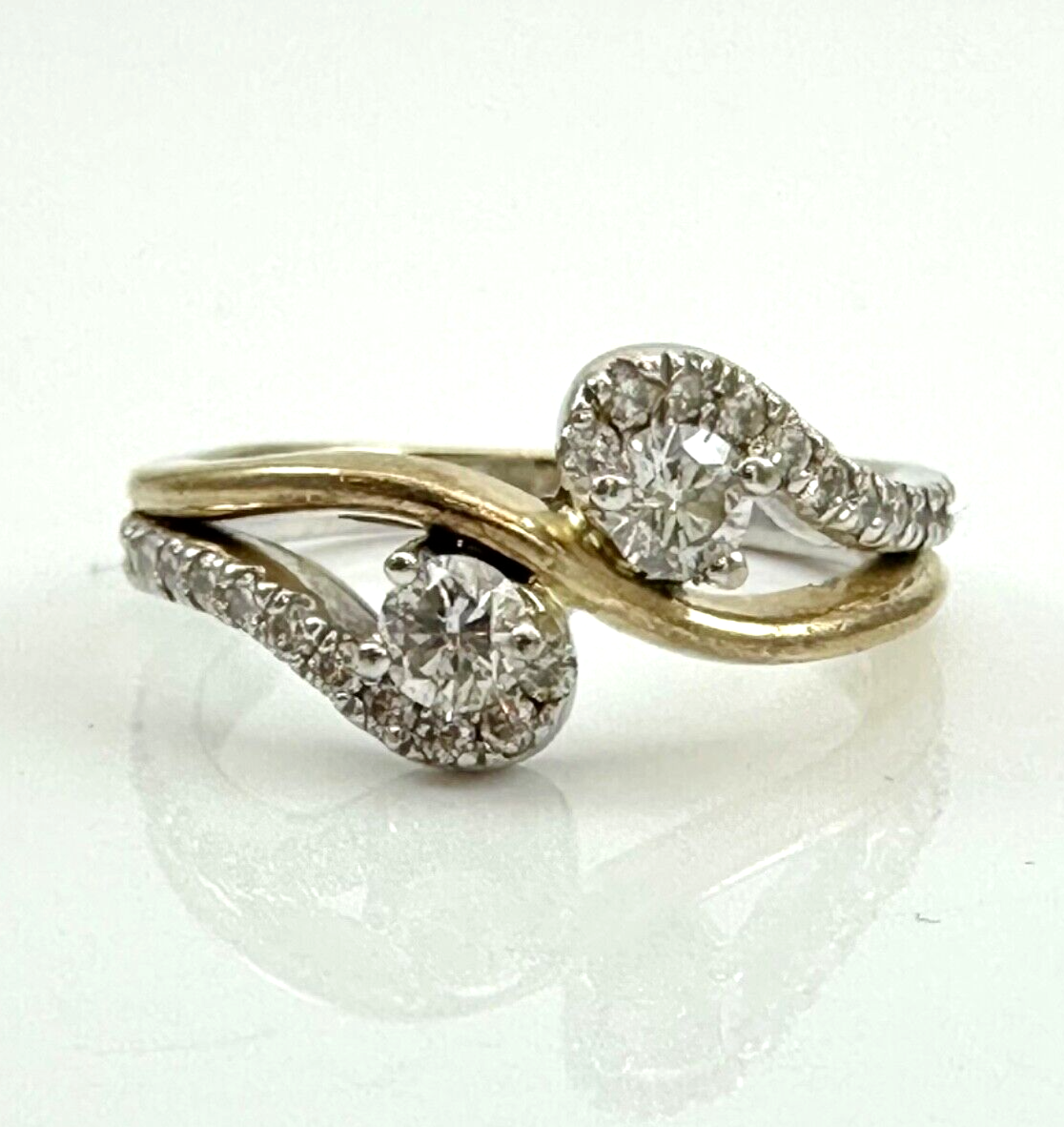 RANGEAS Jr.  WHITE G.I.D × DOT &amp; GOLD White Lab-Grown Diamond 14k Yellow Gold Over Sterling Silver