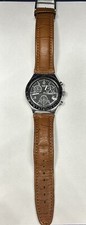 Reloj deportivo Swatch Irony Swiss Quartz Tacómetro Cronógrafo V8 para hombre de cuero