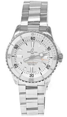 New Breitling Superocean SS Automatic 36 White Dial Women's Watch A17377211A1A1