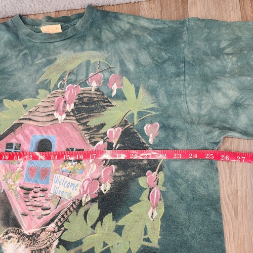 Vintage The Mountain XL Birdhouse Graphic T-Shirt Nature Green Tie Dye Print - Picture 7 of 9