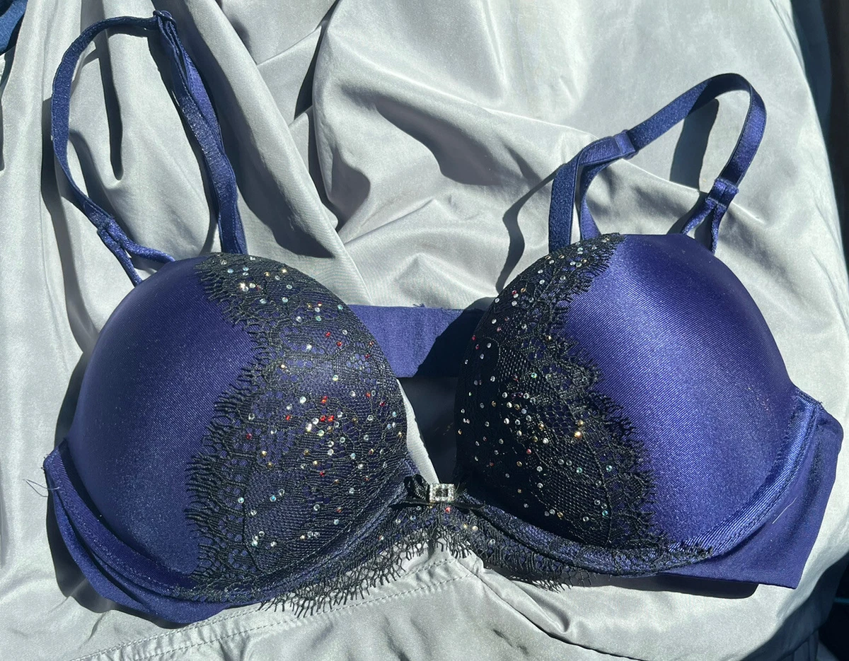 Victoria's Secret Miraculous BOMBSHEL LACE Crystallized PUSH UP BRA