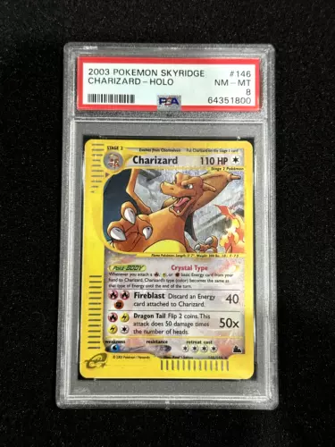2003 Pokemon Charizard Skyridge Holo 146/144 PSA 8