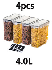 4Pcs 4L Large Airtight Food Storage Containers with LidKitchen Pantry Organizer