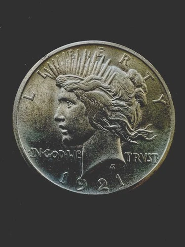 1921 Peace Dollar, Choice BU High Relief, Key Date First Yr Issue