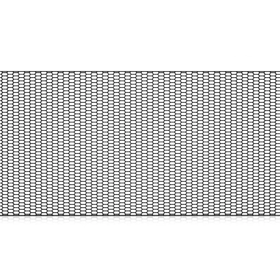 Alerón de malla hexagonal de panal de plástico ABS negro universal para carreras Foto 4 de 4