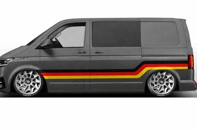 German Flag Vinyl Stripes for Volkswagen Transporter T5 T6 T7 Caravelle Graphic