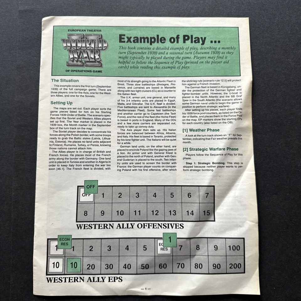 SPI Wargame European Theater of Operations WW II Expanded  Ed Mostly UNPUNCHED - Image 4 of 4