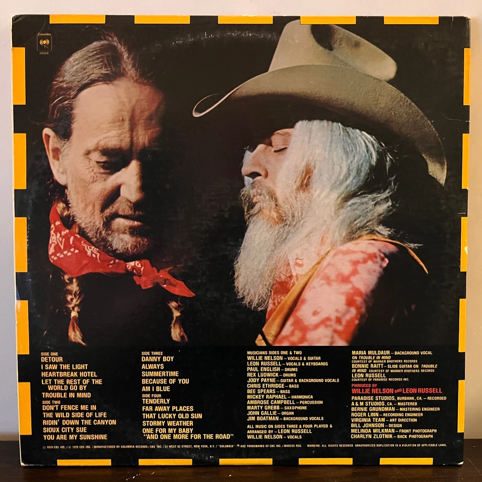 WILLIE NELSON & LEON RUSSELL - One For The Road - 12" Vinyl Record 2xLP - VG+ - Image 2 of 4