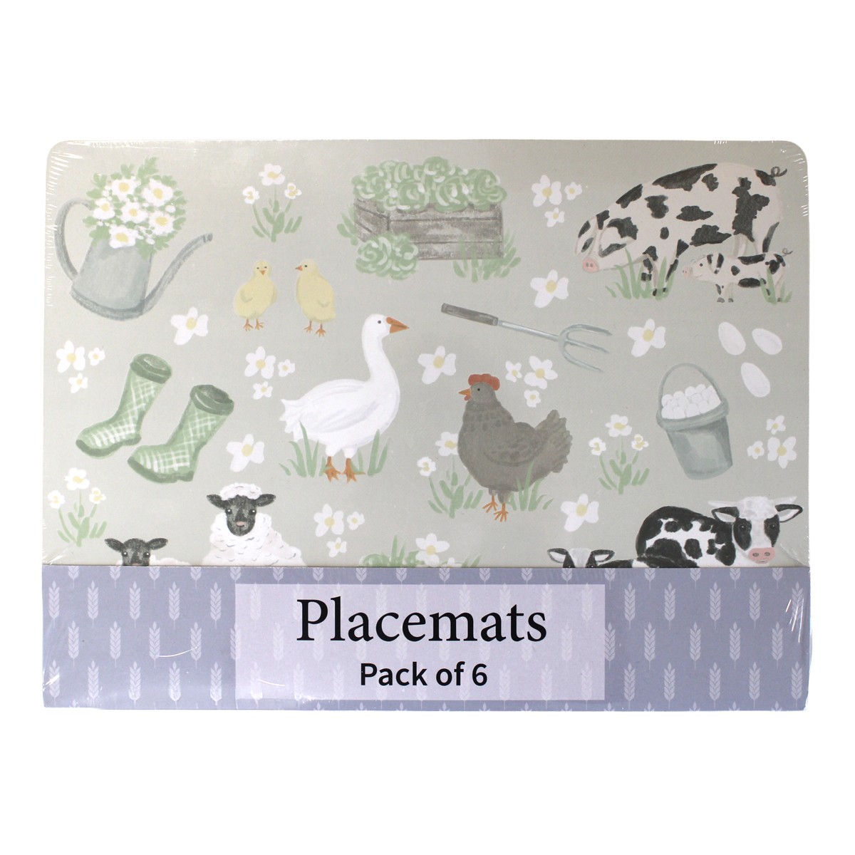 Farm Animals Cork Placemats - Set of 6