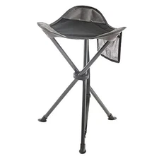  Tall Folding Tripod Stool for Outdoor Camping Walking Hunting Hiking Black