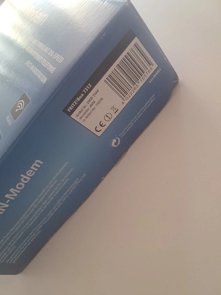 Fritz 1&1 Wlan -Modem 7312 Neuwertig - Bild 2 von 4