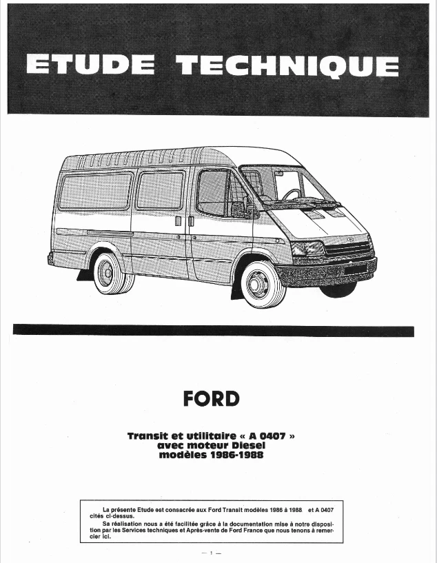 Manuel Atelier Ford Transit 3 1986-2000 RTA Français Format CD PDF - Envoi 24H! - Photo 3/4