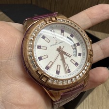 JACQUES LEMANS Rose Gold/Purple Ladies Watch ...