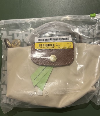 Longchamp Le Pliage XS Small Shoulder Tote Ivory/Brown New Read