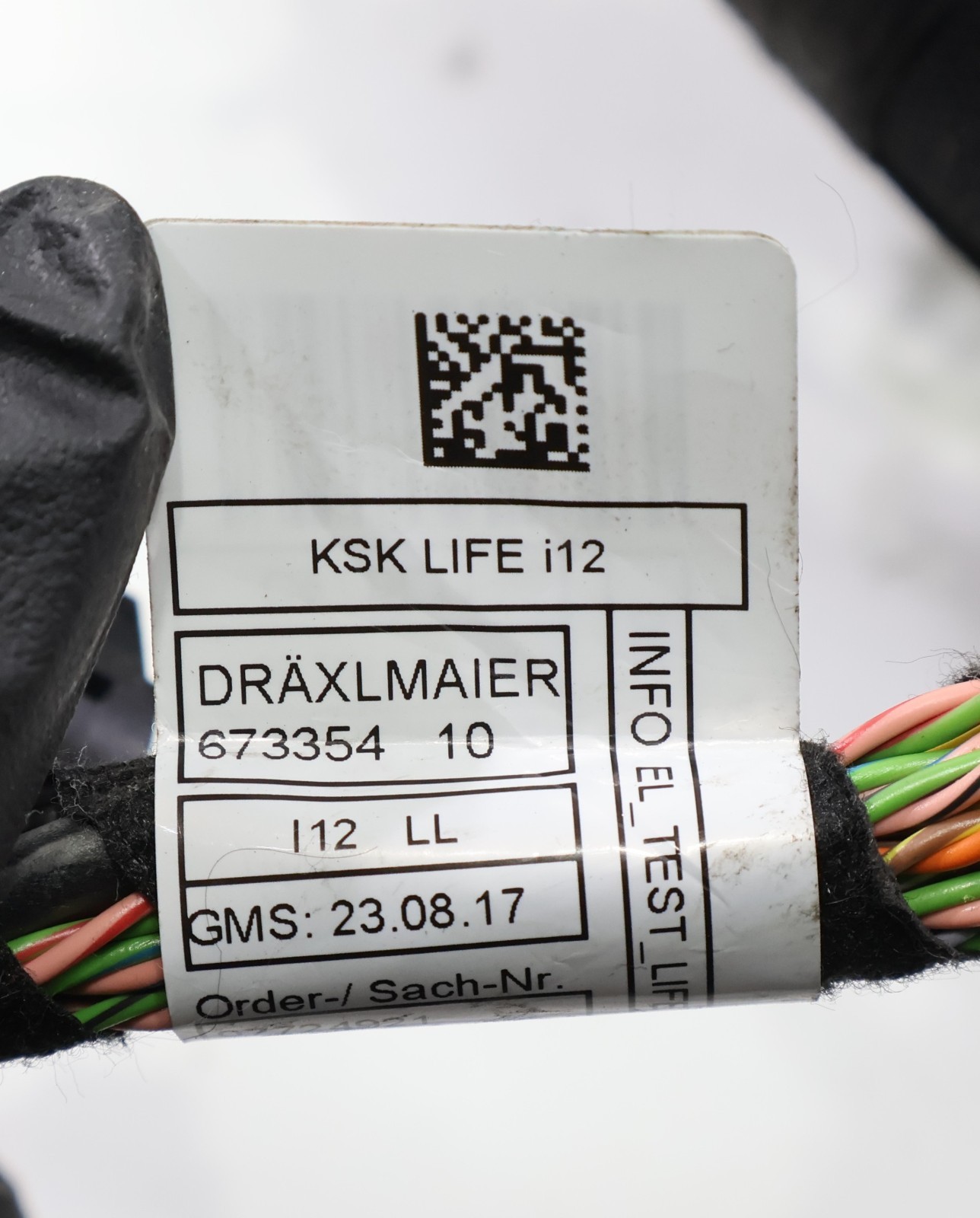 2017 BMW i8 I12 MAIN BODY WIRE WIRING HARNESS OEM