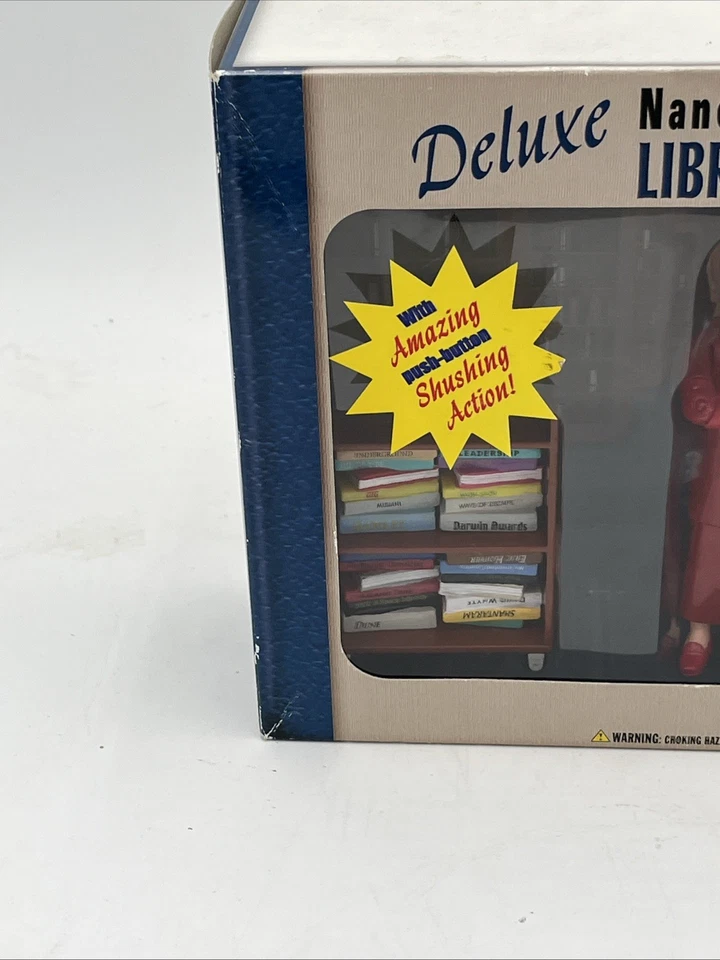 Figura de acción bibliotecaria Nancy Pearl de lujo biblioteca pública de Seattle completa NUEVA Foto 4 de 4