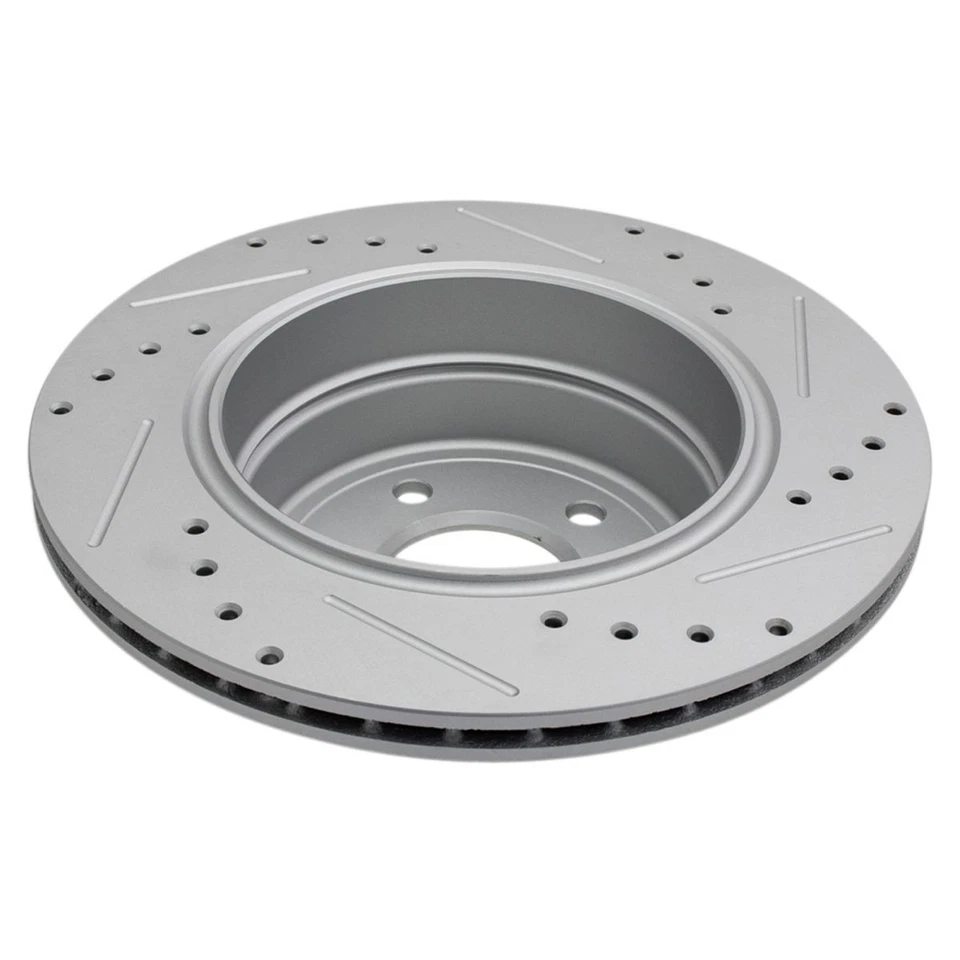 Par trasero Performance de rotor de freno perforado y ranurado con recubrimiento en G para BMW Foto 3 de 4