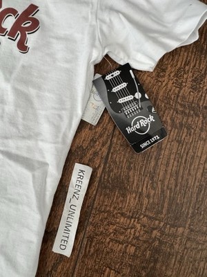 New $26 Authentic Hard Rock Cafe Guyana T-Shirt in White Sz Small