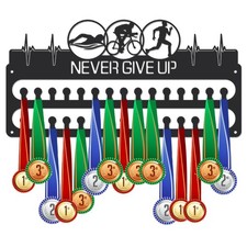 Upgraded Iron Sports Medal Hanger Holder Award Organizer Wall Mount Rack