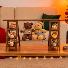 Cake Stand 7-Tier Slate Cupcake Display Rack Afternoon Tea Charcuterie Board