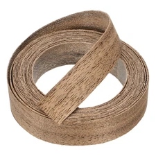 19/32" x 10 ft Wood Edge Banding, Pre-Glued Iron on Edging Strip, Black Walnut