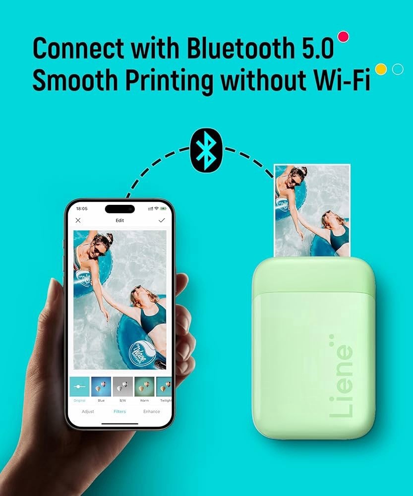 Liene 2x3 Mini Portable Instant Photo Printer Bundle with 50 Sheets Liene 2x3 Mini Portable Instant Photo Printer Bundle with 50 Sheets