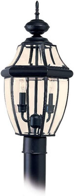 8229-12, Lancaster Solid Brass Outdoor Post Lighting, 0.12W, Black, 21.5'' Heigh
