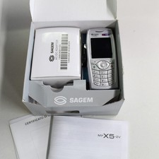 Rare Vintage SAGEM myX5-2v TIM Phone Silver International In Box Collectible