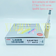 Set of 4 NGK 4912 Laser Iridium Spark Plugs ILKAR7B11 for Toyota Corolla Pontiac