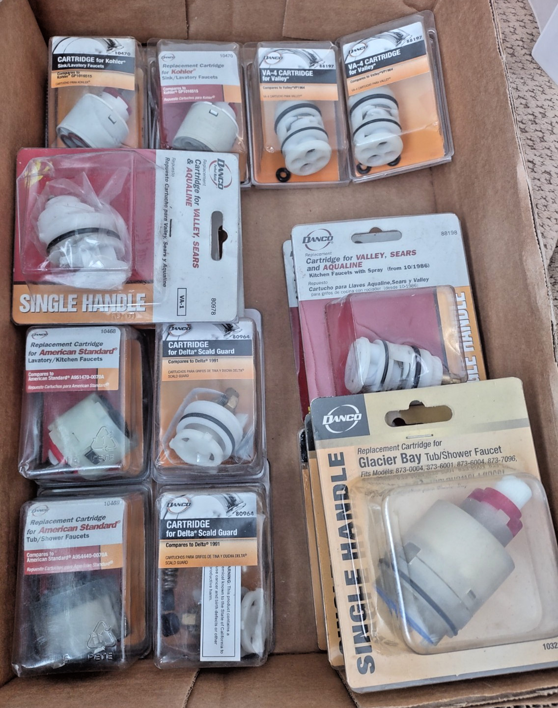 NEW Danco Cartridge Faucet Repair Parts -Glacier Bay Delta Kohler +MORE YOU PICK
