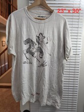 Off White T Shirt Stork Mascot 2 Sided Men’s White Streetwear Virgil Abloh Large