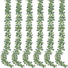 6 Pack Artificial Eucalyptus Garland Eucalyptus Leaves Vines Greenery Garland Fa