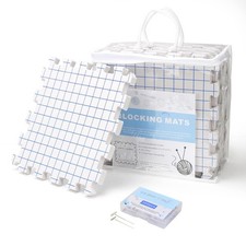 Yrangee Blocking Mats for Knitting,Extra 36'' x 36'', White Inch with 100pins