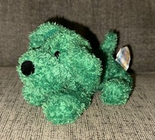 Animal Alley Small Plush Puppy Dog Green Commonwealth Stuffed Bean Bag 2000