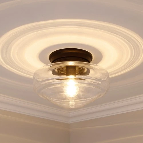 Golden Lighting 0508-SF Ingalls 12"W Semi-Flush Ceiling Fixture - Matte Black / - Picture 12 of 12