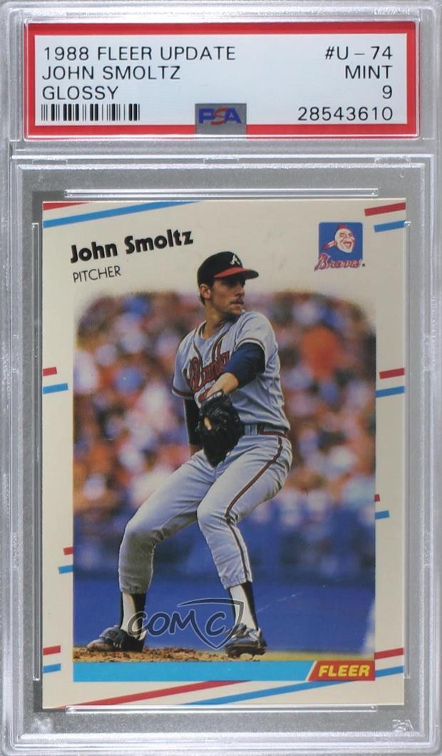 1988 Fleer Update Glossy John Smoltz #U-74 PSA 9 MINT HOF b7i
