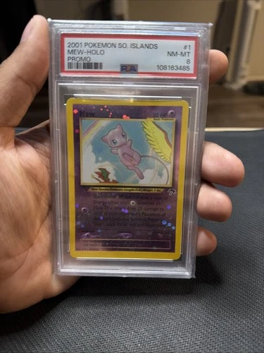 2001 POKEMON SOUTHERN ISLANDS PROMO #1 MEW-HOLO PSA 8 Nice Swirl!!