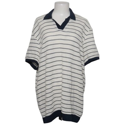 Studio Studio, Poloshirt, Größe: 3XL, Weiß/Blau, Baumwolle/Polyester #Gw7