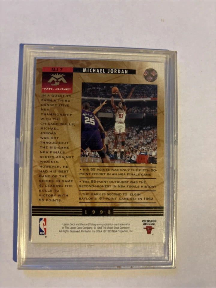 Michael Jordan/55-Point Game #172 1993-94 Upper Deck Chicago Bulls Basketball - Image 2 of 4