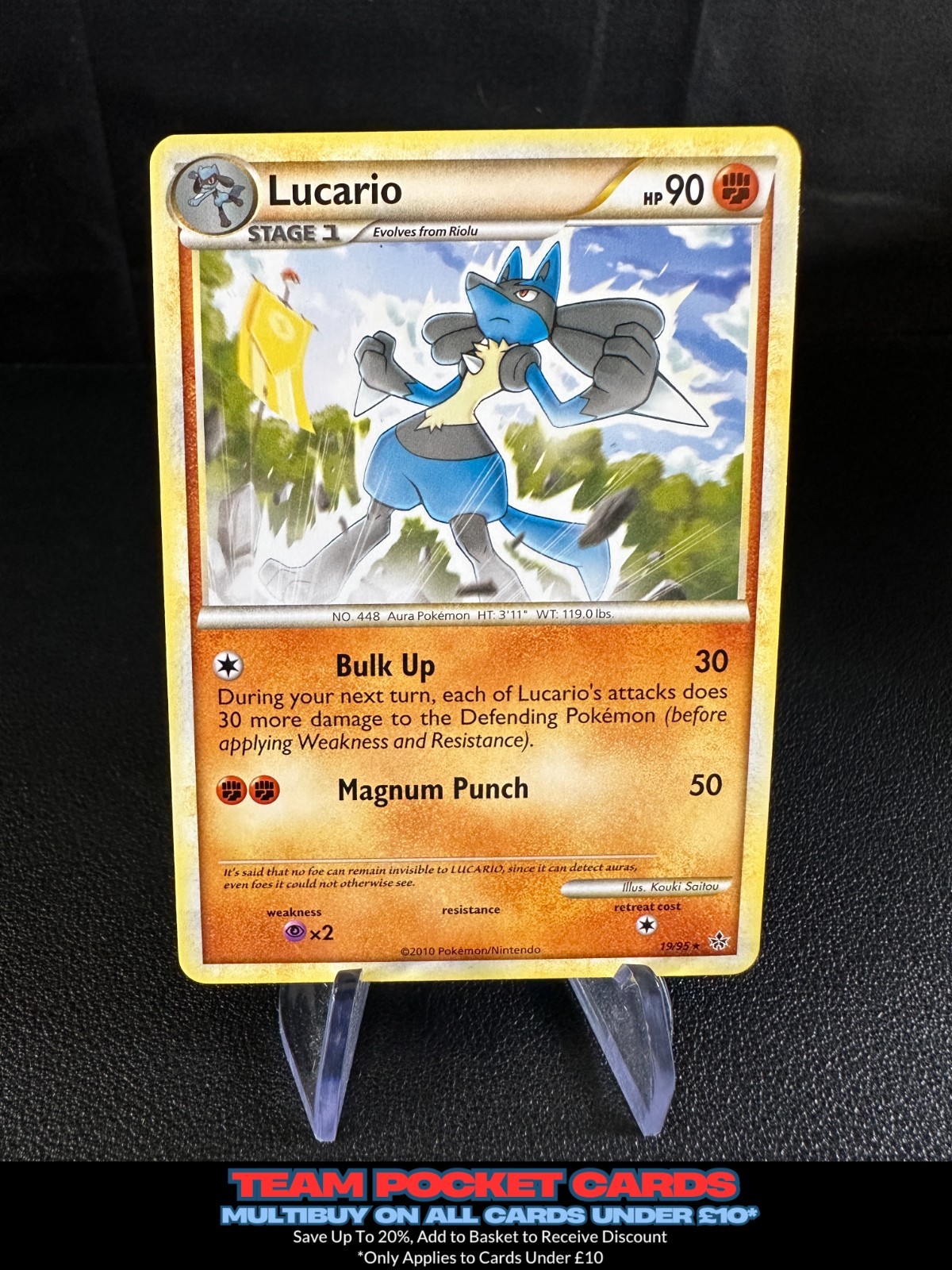 Lucario 19/95, HGSS Unleashed, Pokemon, LP