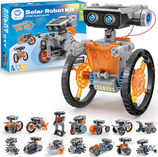 Solar Robot Building Kit STEM Gift for Boys Aged 8-13, 15-In-1 DIY Science Educa