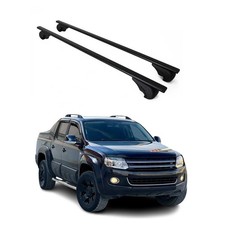 Dachträger Grundträger für VW Amarok mk1 2010-2022 75kg Stahl Schwarz 2 tlg