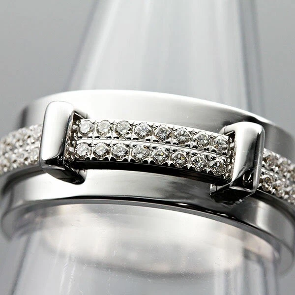 Anillo giratorio Asprey Keria anillo de oro blanco de diamantes de 18 quilates en peso blanco #55 talla 8 de EE. UU. Foto 2 de 4